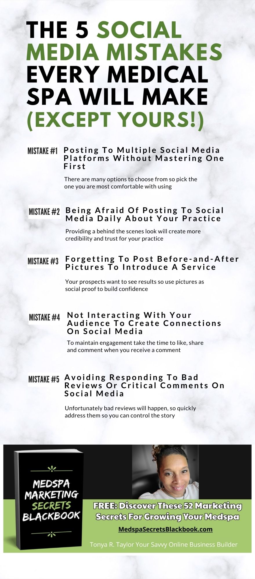 Medical Spa Infographic - The 5 Social Media Mistakes Every Medical Spa Will Make (Except Yours!)