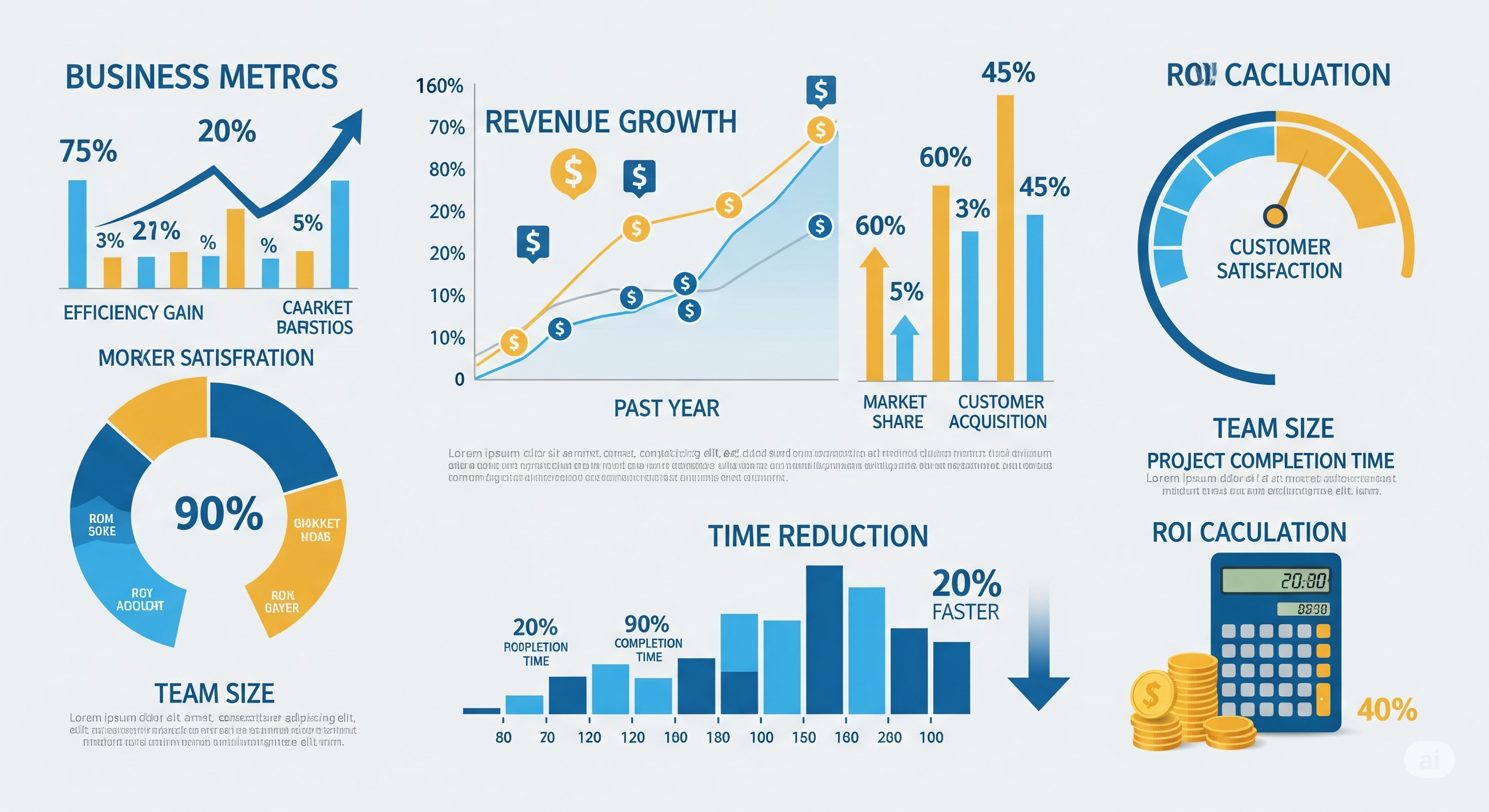 Metrics and KPIs Infographic